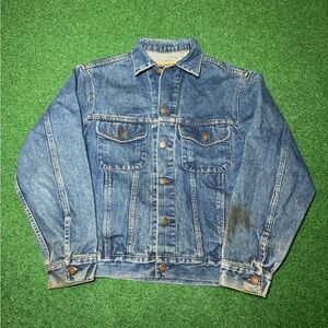 Vintage 80s 90s Gap Denim Trucker Best Fit Button Up Small 20x24 Jacket